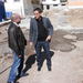 Imagen de Alcalde y el Concejal de Obras del Ayuntamiento de Arona, Jos� Alberto Gonz�lez Rever�n y Ram�n Garc�a, respectivamente, durante su visita a las obras del futuro parque de Las Rosas. Enero 2012