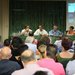 Imagen de la reuni�n que mantuvieron el alcalde de Arona y el presidente de la Autoridad Portuaria de Tenerife, Jos� Alberto Gonz�lez Rever�n y Pedro Rodr�guez Zaragoza, respectivamente, con los agentes sociales y econ�micos del municipio de Arona, con motivo de la llegada de cruceros al puerto de Los Cristianos. Mayo 2012