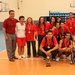 Imagen del Alcalde y la Concejal de Deportes del Ayuntamiento de Arona, Jos� Alberto Gonz�lez Rever�n y M�nica Sierra, junto a los integrantes de la clase 4�X del IES Cabo Blanco, ganadores del Pentatl�n Juvenil 2012. Junio 2012