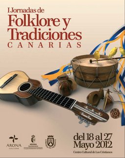 Imagen del cartel de las I Jornadas de Folklore y Tradiciones Canarias.